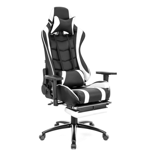 Компьютерное кресло Lotus S1 (экокожа чёрный-белый)