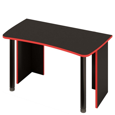 Письменный стол СКЛСОФТ140 (чёрный с красным - чёрный)