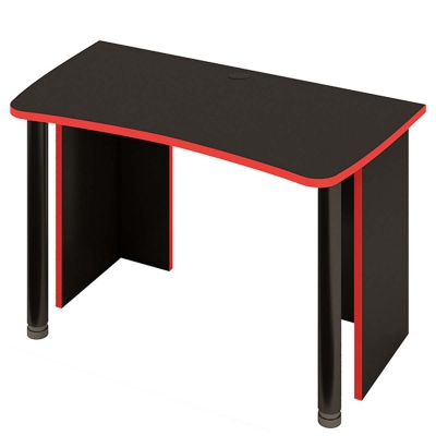 Письменный стол СКЛСОФТ120 (чёрный с красным - чёрный)