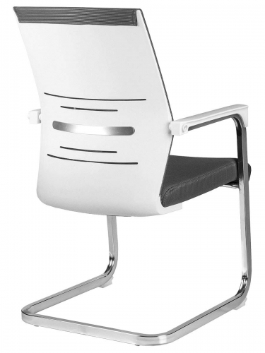 Кресло RD819 (хром - белый, серый - сетка серая)