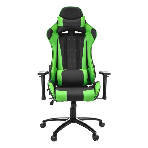 Компьютерное кресло Lotus S9 (экокожа чёрный-зелёный)